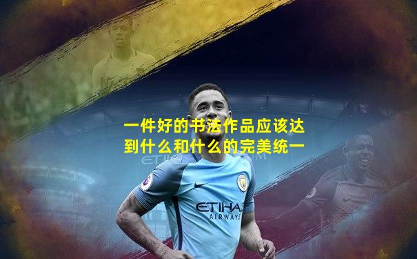 一件好的书法作品应该达到什么和什么的完美统一
