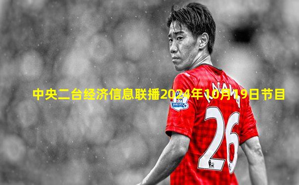 中央二台经济信息联播2024年10月19日节目