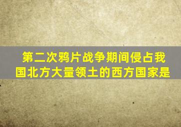 第二次鸦片战争期间侵占我国北方大量领土的西方国家是